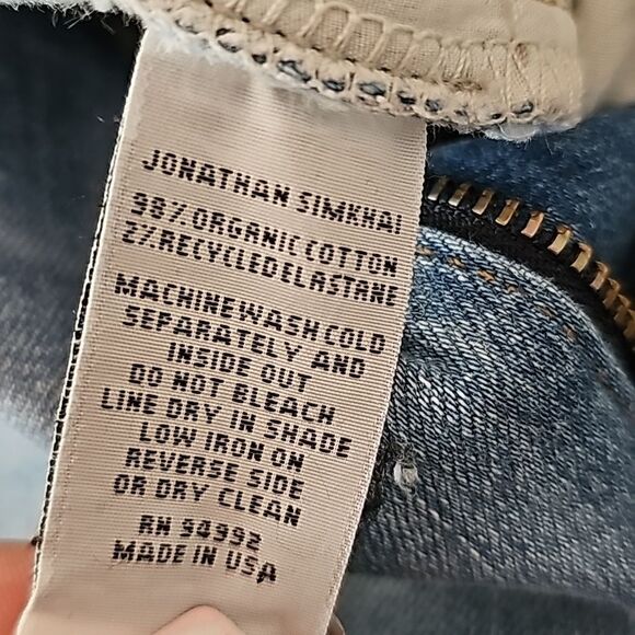 Jonathan Simkhai River‎ High Rise Straight Denim Size 26, Light Wash - Picture 12 of 13